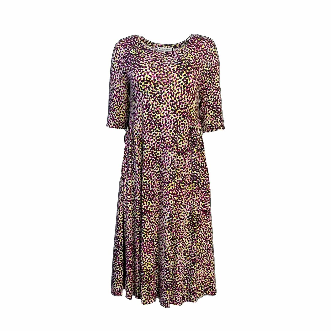 Mansted kleding Elena Jurk fuchsia lime 61