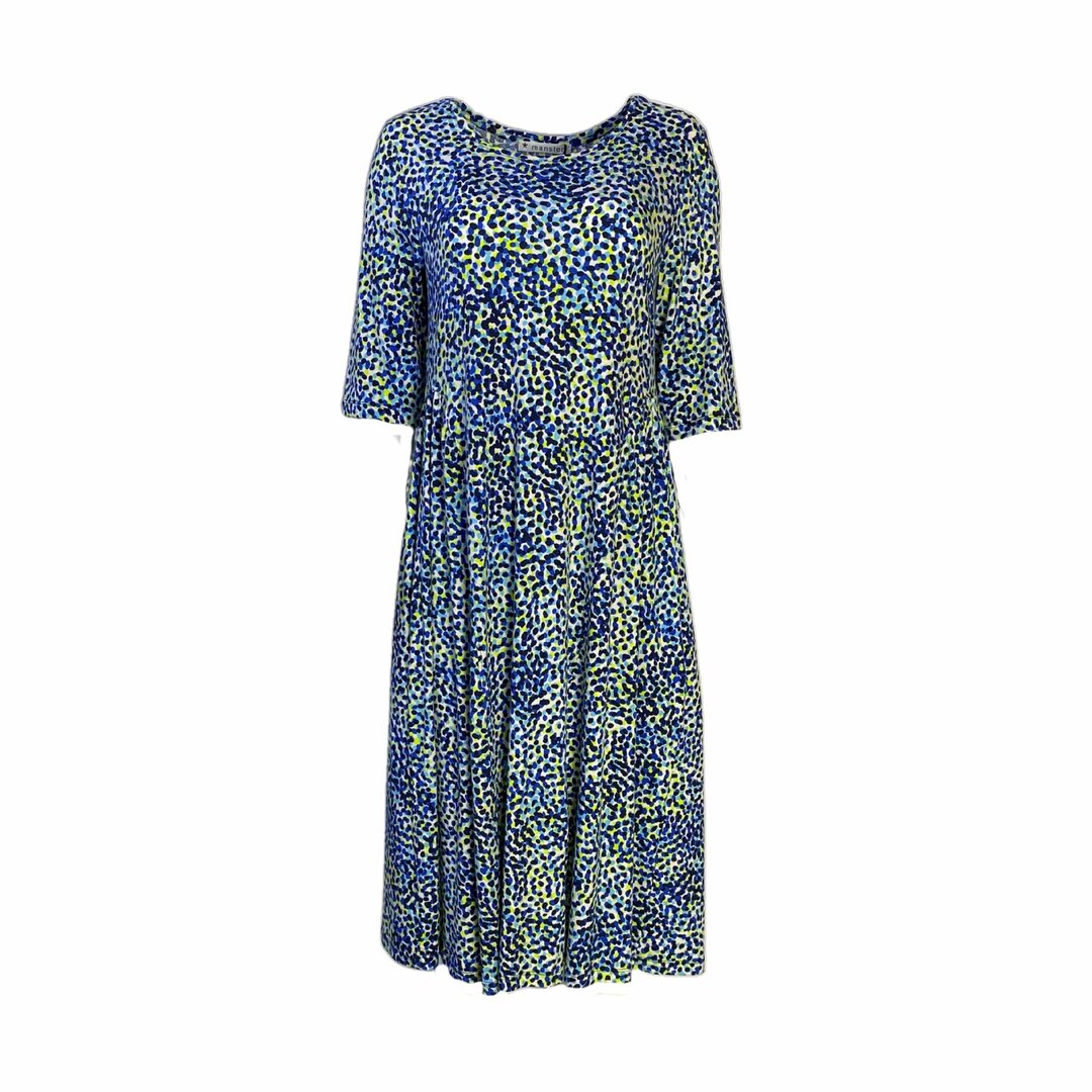 Mansted kleding Elena Jurk blauw lime 53