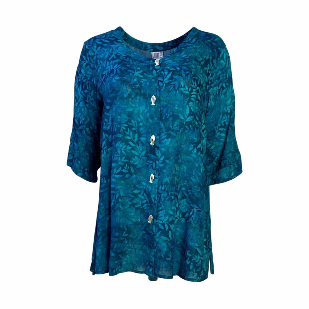 Unikat Artwear kleding blouse 109 aqua