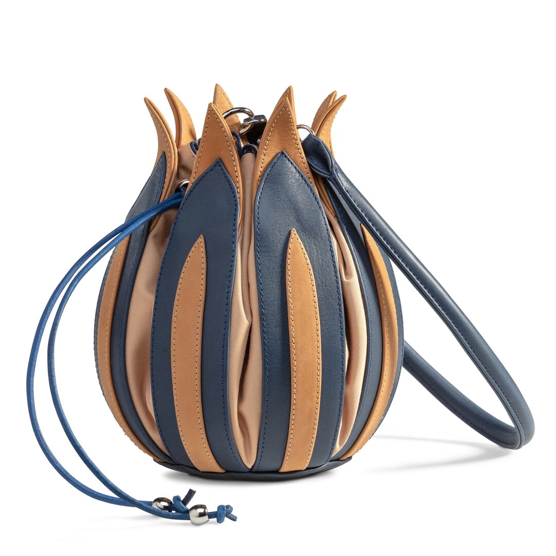 by-Lin Sac Tulipe Rembrandt bleu/cognac/camel M 071815