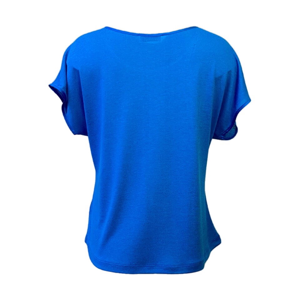 Kokon Zwo kleding shirt Cinda zijde viscose helder blauw