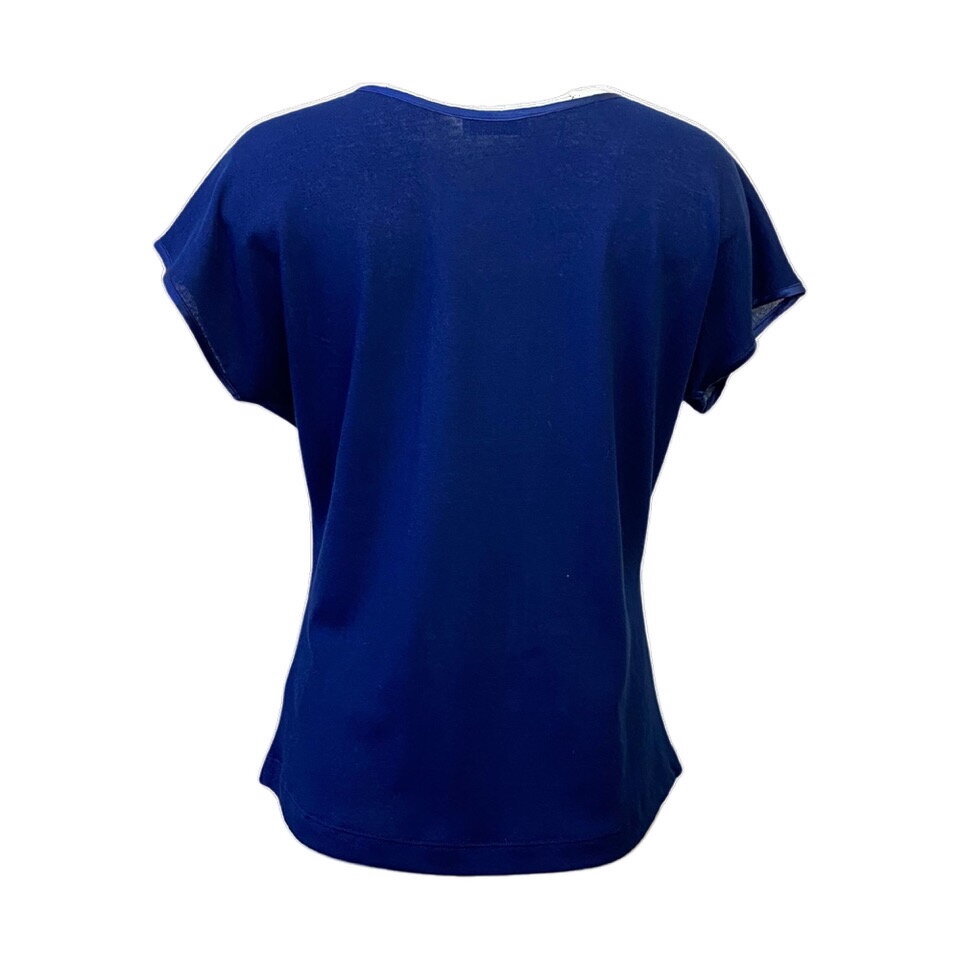 Kokon Zwo v&ecirc;tements chemise Cinda soie viscose bleu fonc&eacute; 379