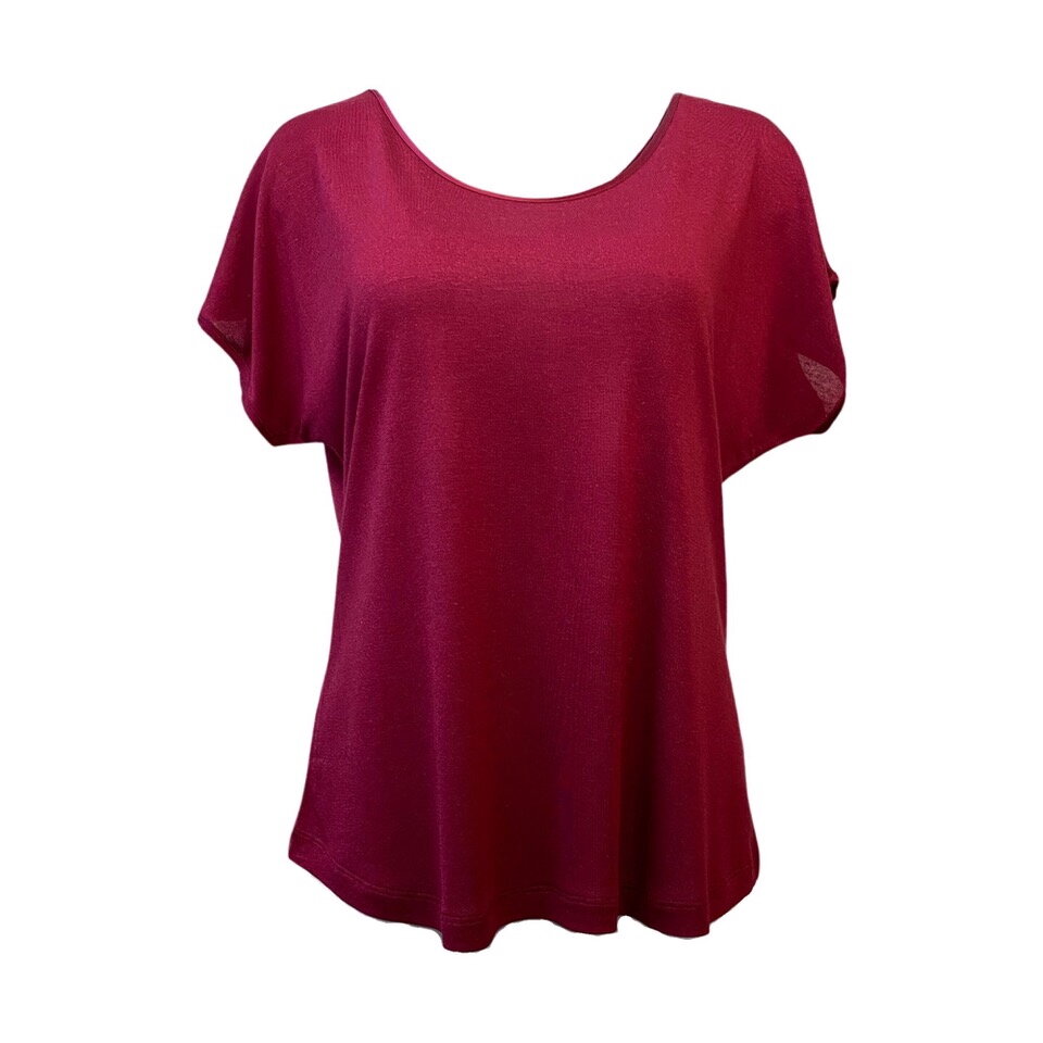 Kokon Zwo kleding shirt Cinda zijde viscose rumba red 489