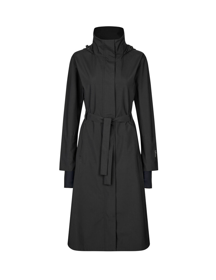 Regn Jacke Ina schwarz, wasserdicht, winddicht und atmungsaktiv