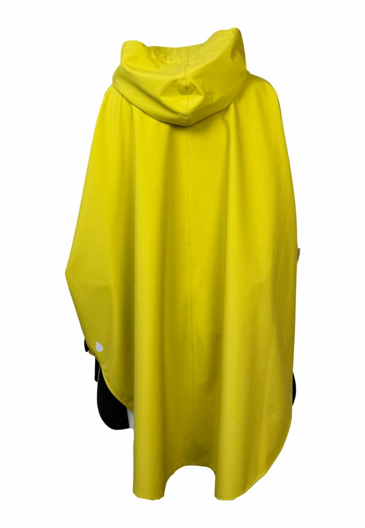 Regn raincoat poncho with zip Pernille Yellow waterproof, windproof, and breathable
