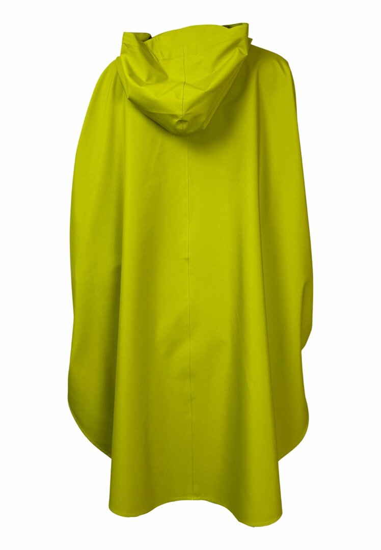 Regn Regenjacke Poncho mit Rei&szlig;verschluss Pernille Green Golden Lime wasserdicht, winddicht und atmungsaktiv