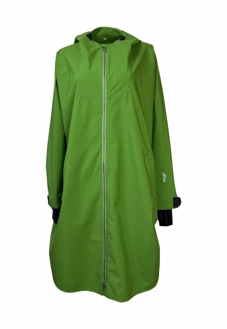 Regn regenjas poncho met rits Pernille Green Banana Palm waterdicht, winddicht, en ademend 