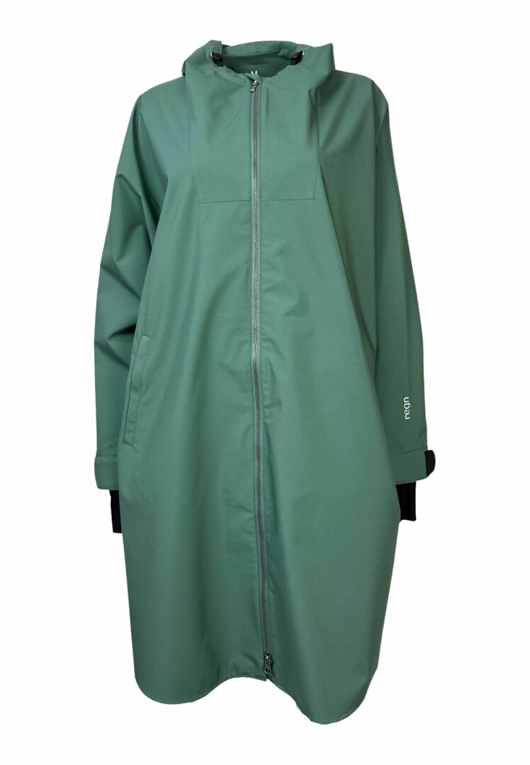 Regn regenjas poncho met rits Pernille Green Dark Forrest waterdicht, winddicht, en ademend 