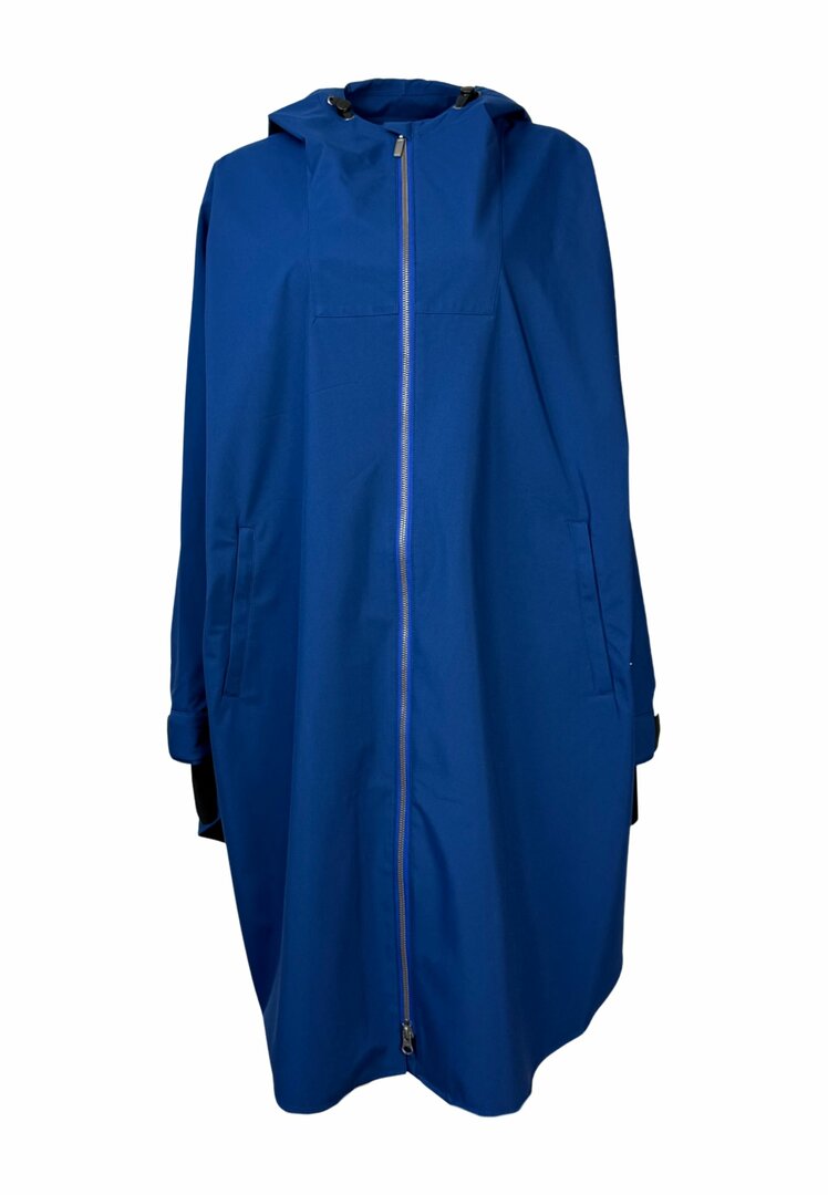 Regn regenjas poncho met rits Pernille Estate Blue waterdicht, winddicht, en ademend 