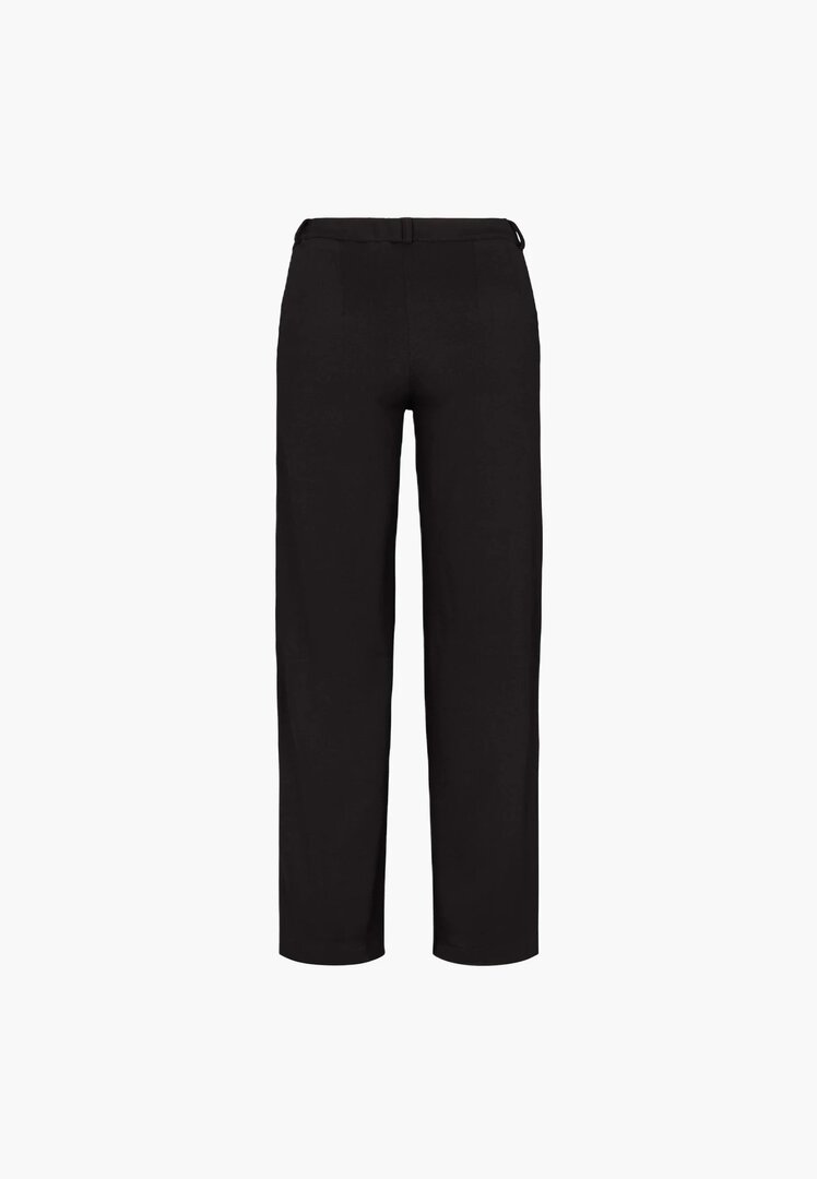Laurie pants, model Donna Loose basic viscose black brushed 29216-99143