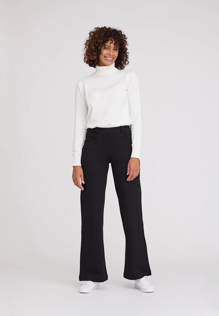 Laurie broek, model Donna Loose basis viscose black brushed 29216-99143