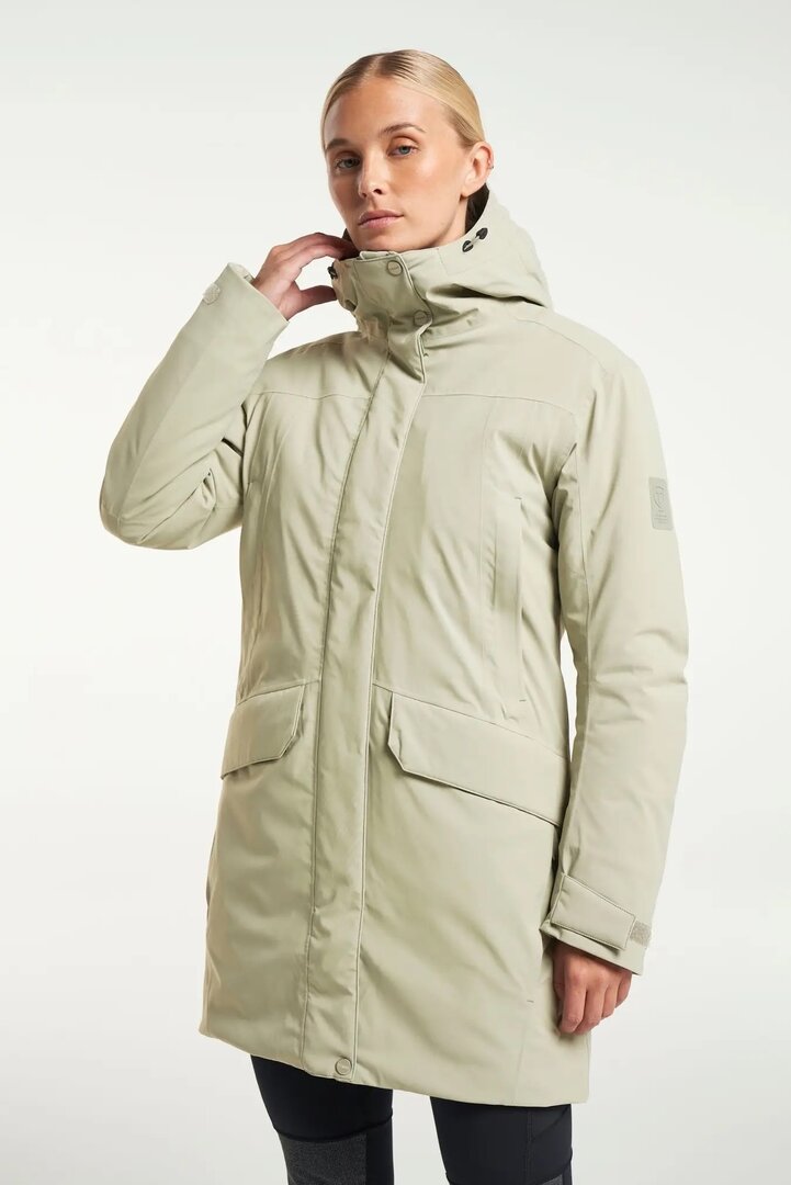 Tenson MPC winterjas Eve licht beige, waterdicht, winddicht, en ademend  