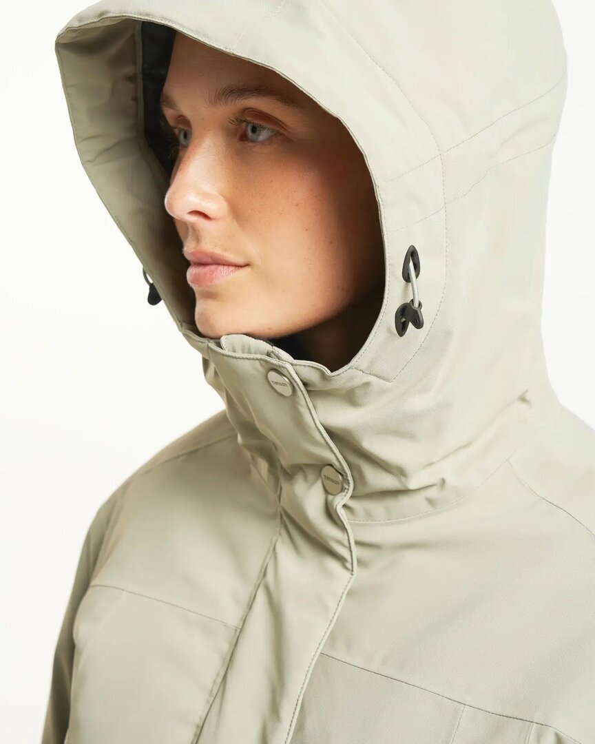 Tenson MPC winterjas Eve licht beige, waterdicht, winddicht, en ademend  
