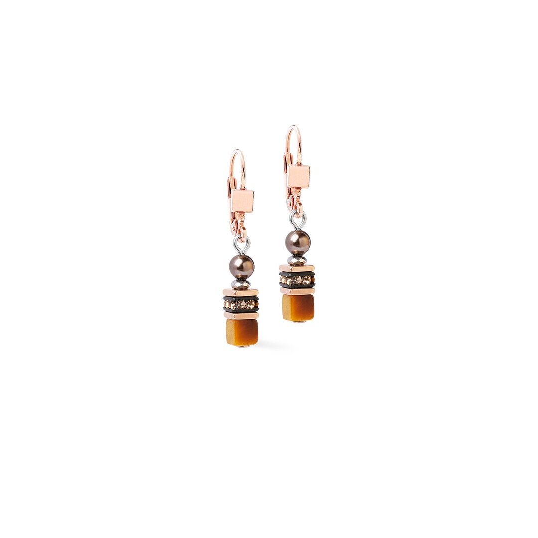 Coeur de Lion oorbellen 2103/ /1100 Earth Glow rose gold-brown