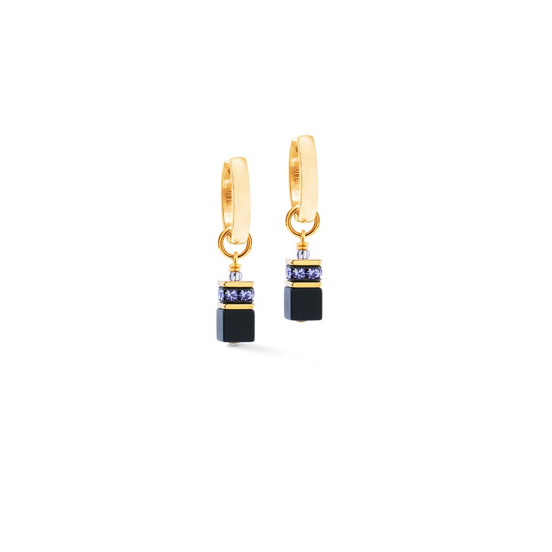Coeur de Lion oorbellen 3043/ /1308 Blue Moon gold