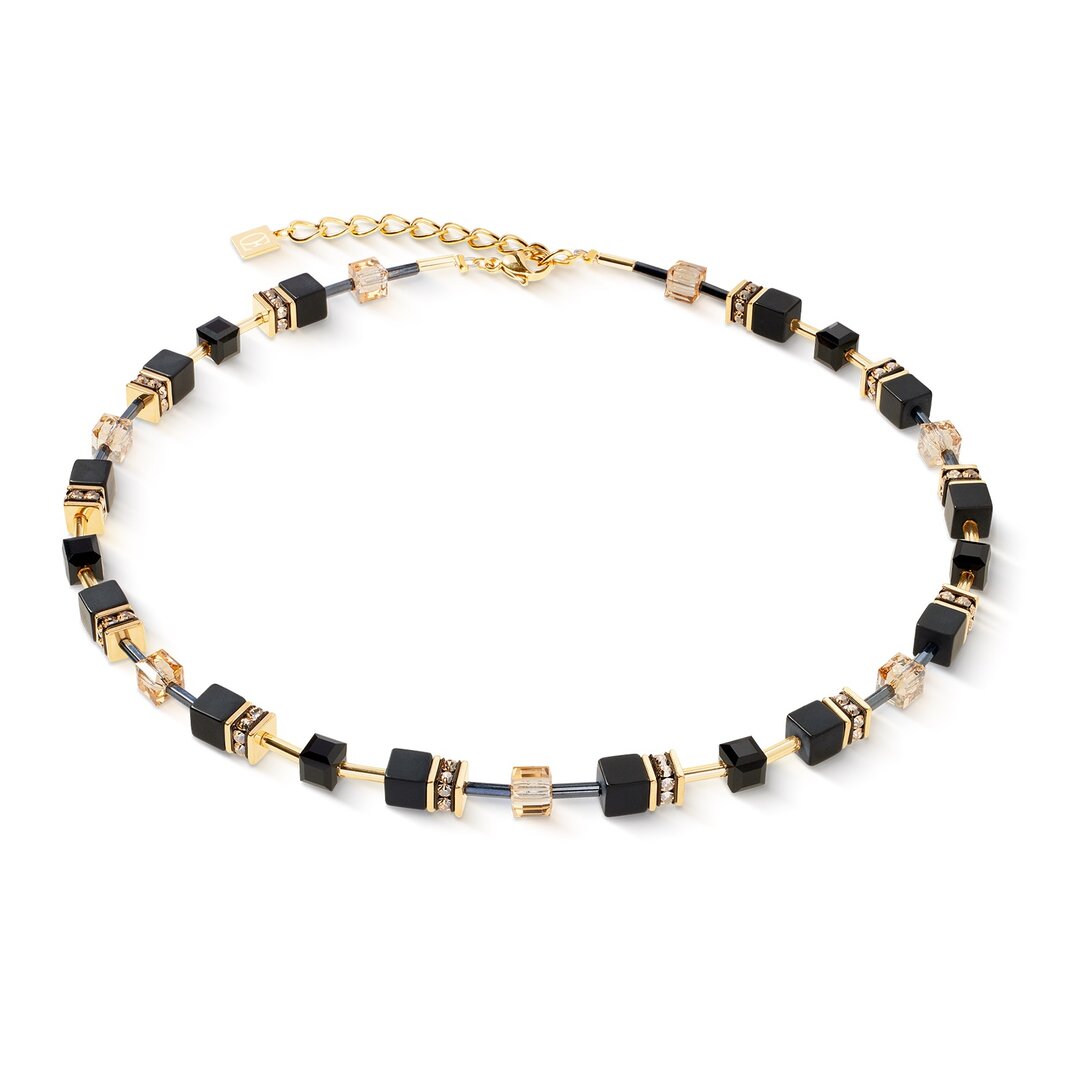 Coeur de Lion Ketting 4018/ /1316 Onyx black-gold