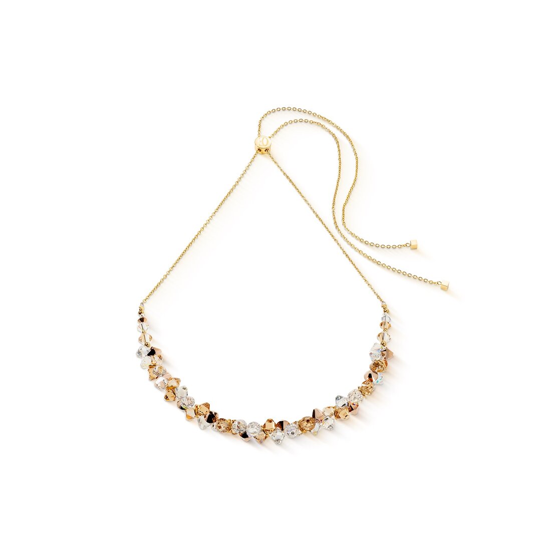 Coeur de Lion Ketting 4639/ /1016 Dancing Crystals gold-beige