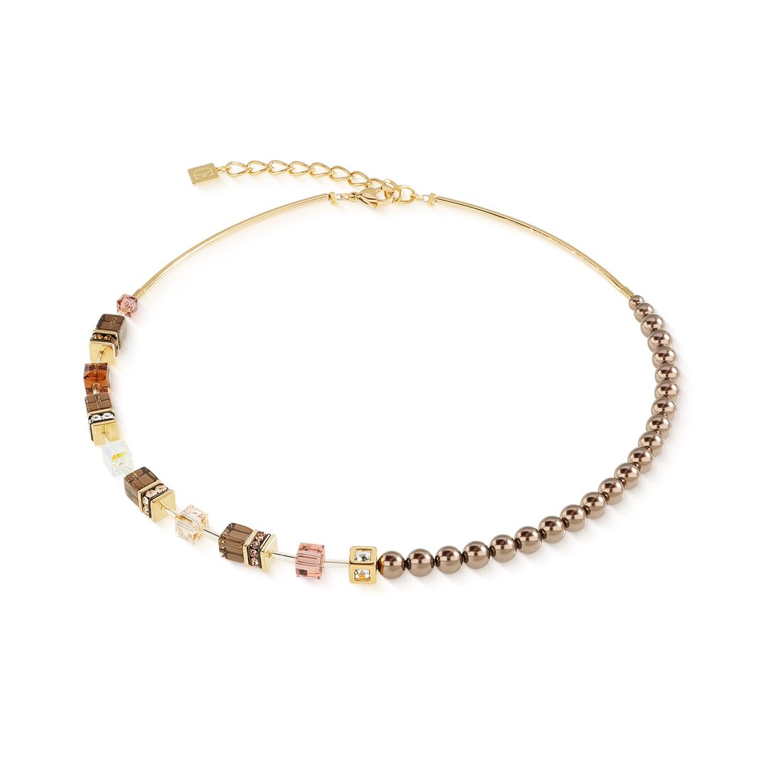 Coeur de Lion Ketting 5086/ /1100 Precious Fusion Pearls Mocha Mousse