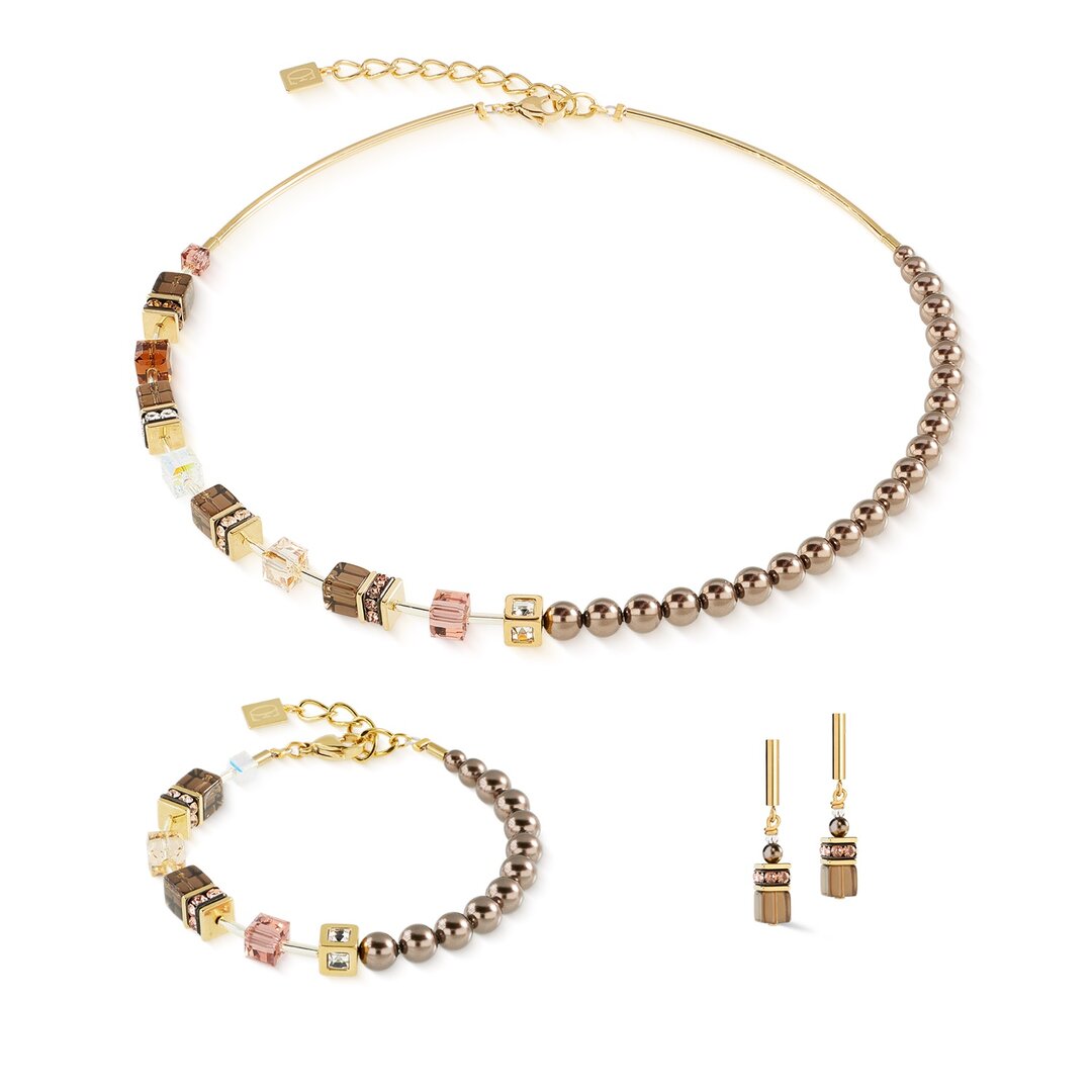 Coeur de Lion Halskette 5086/ /1100 Precious Fusion Pearls Mocha Mousse