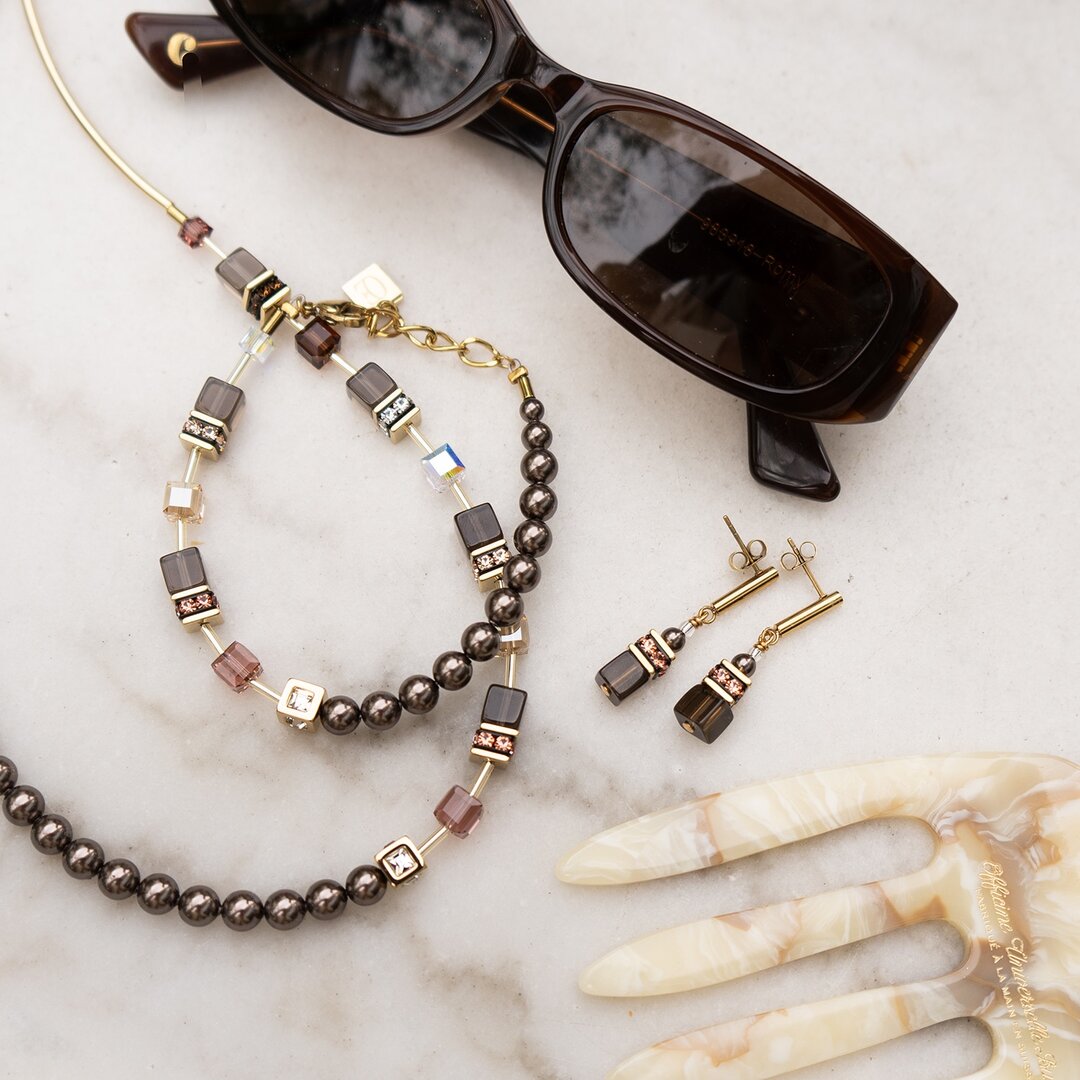 Coeur de Lion Necklace 5086/ /1100 Precious Fusion Pearls Mocha Mousse