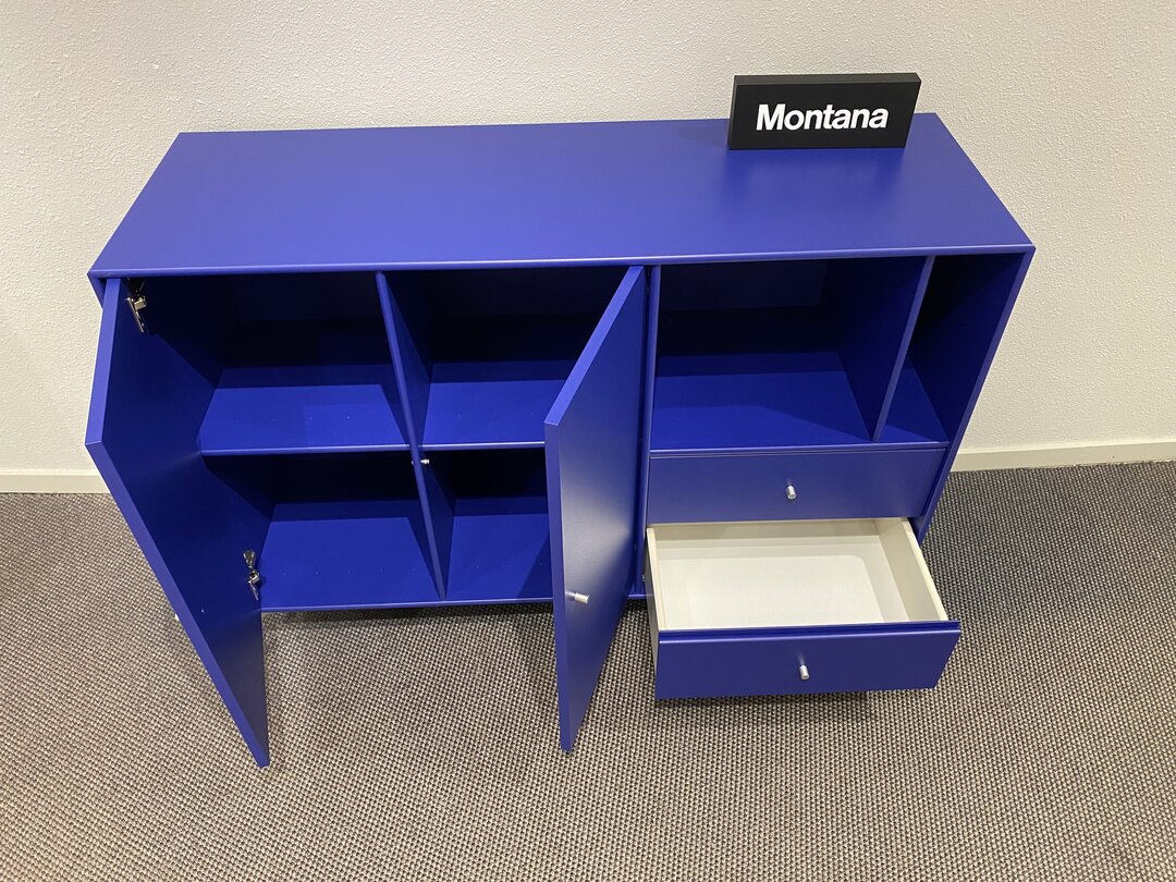 Buffet Montana bleu 1 &eacute;l&eacute;ment 1.15 m de large, remise importante