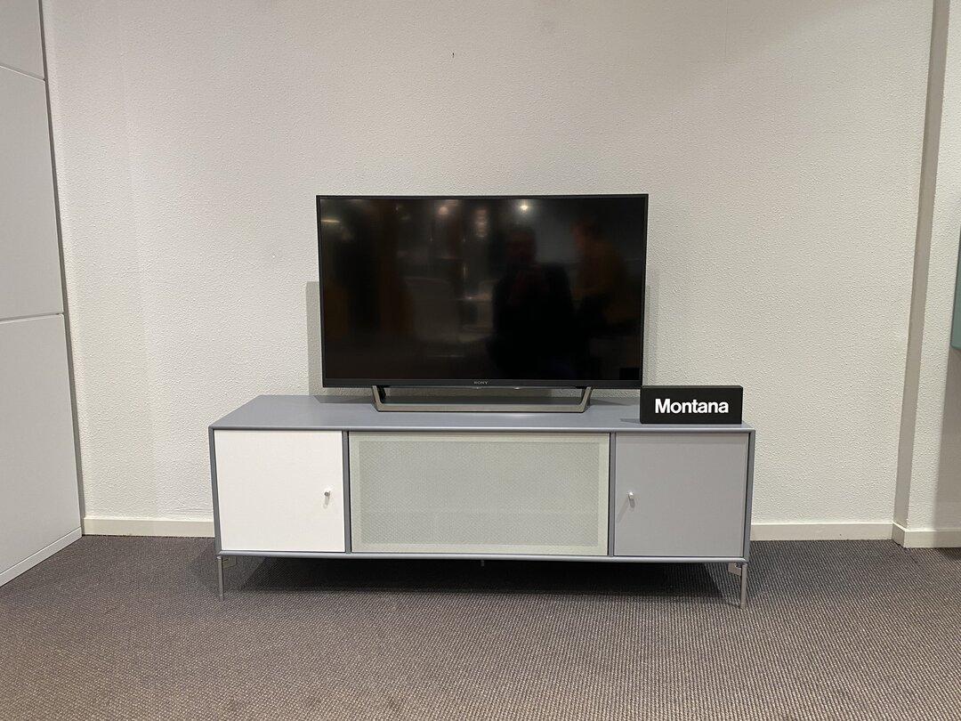 Montana TV-M&ouml;bel grau 1 Einheit 1,38 m breit, hoher Rabatt