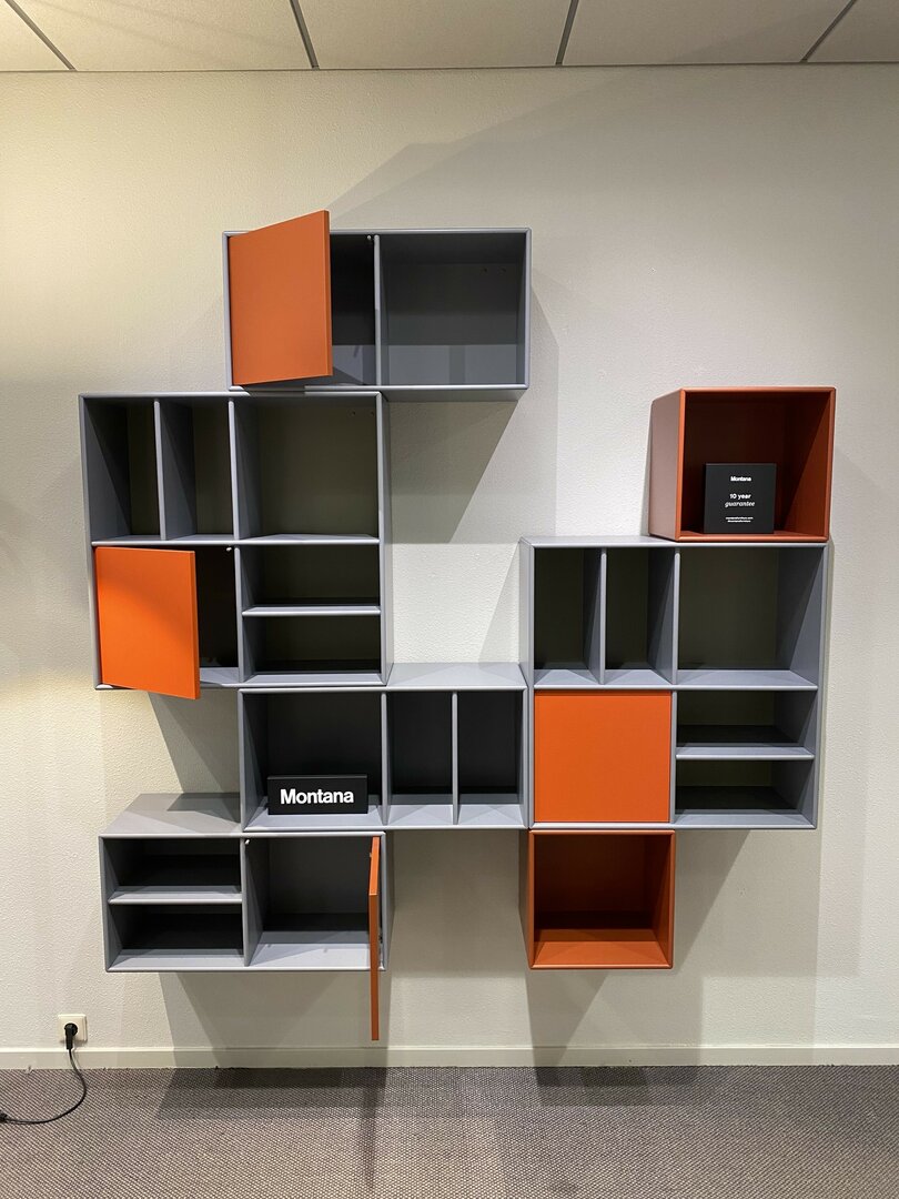 Montana wall unit grey 7 units 1.74 m wide, big discount