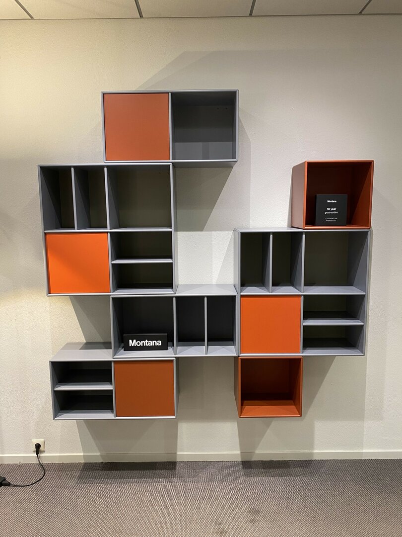 Montana wall unit grey 7 units 1.74 m wide, big discount