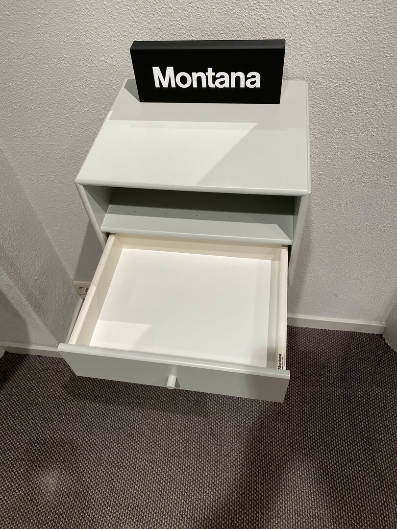 Montana Wandm&ouml;bel mit Spiegel grau 2 Einheiten 35 cm breit, hoher Rabatt