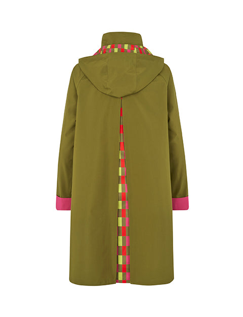 Regn jacket Julia green, waterproof, windproof, and breathable