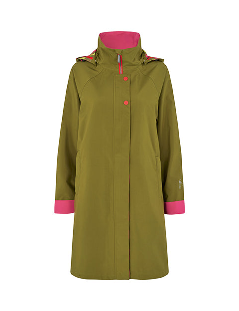 Regn jas Julia groen, waterdicht, winddicht, en ademend  