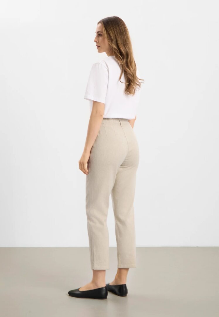Laurie trousers, model Kelly basic cotton beige 101270-25199