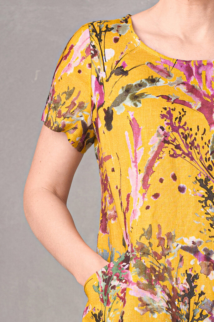 GR Nature v&ecirc;tements, robe LEILA-2 284 yellow print