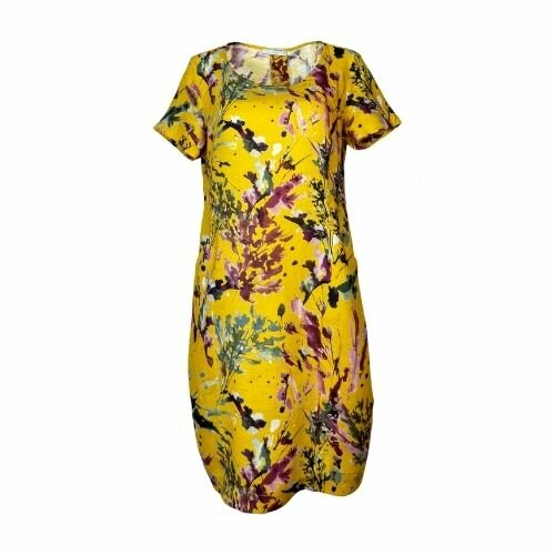 GR Nature kleding, jurk LEILA-2 284 yellow print
