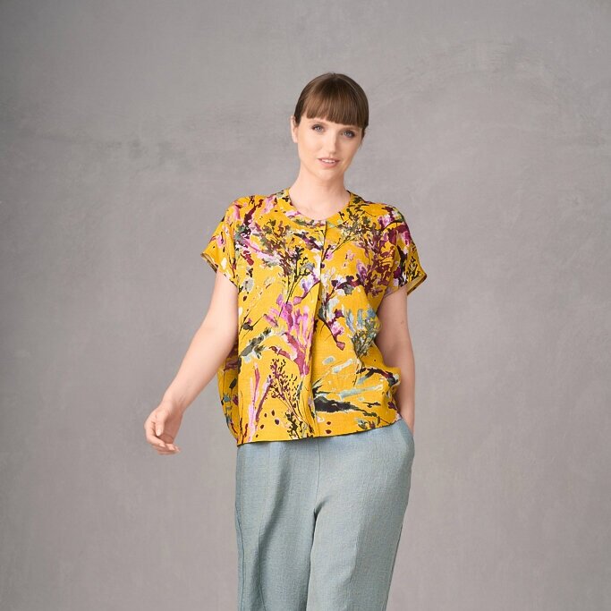 GR Nature Kleidung, Bluse FINLEY-1 285 green print