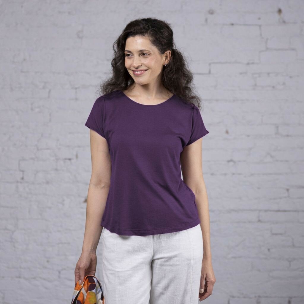 Kokon Zwo v&ecirc;tements chemise Cinda soie viscose meerlavendel 373