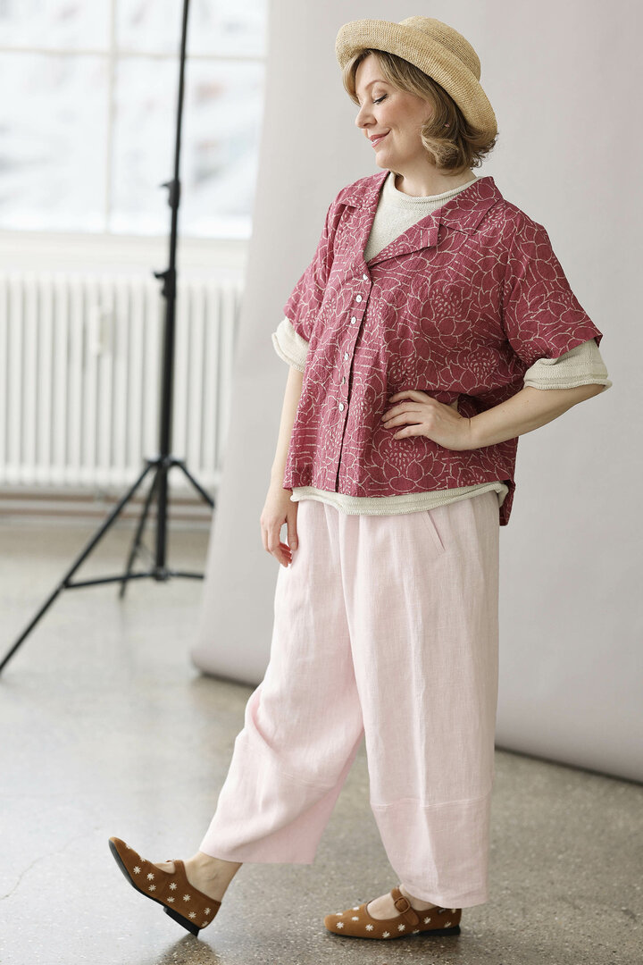 Blouse en coton McVerdi MC114A red