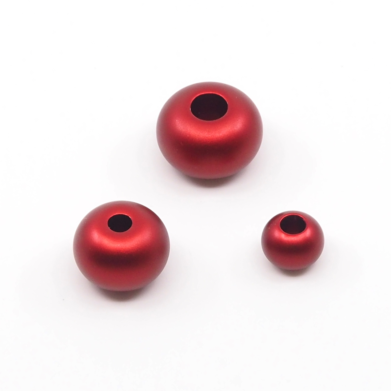 Otracosa sieraden rood kralen ketting rood, groot, middel, klein 