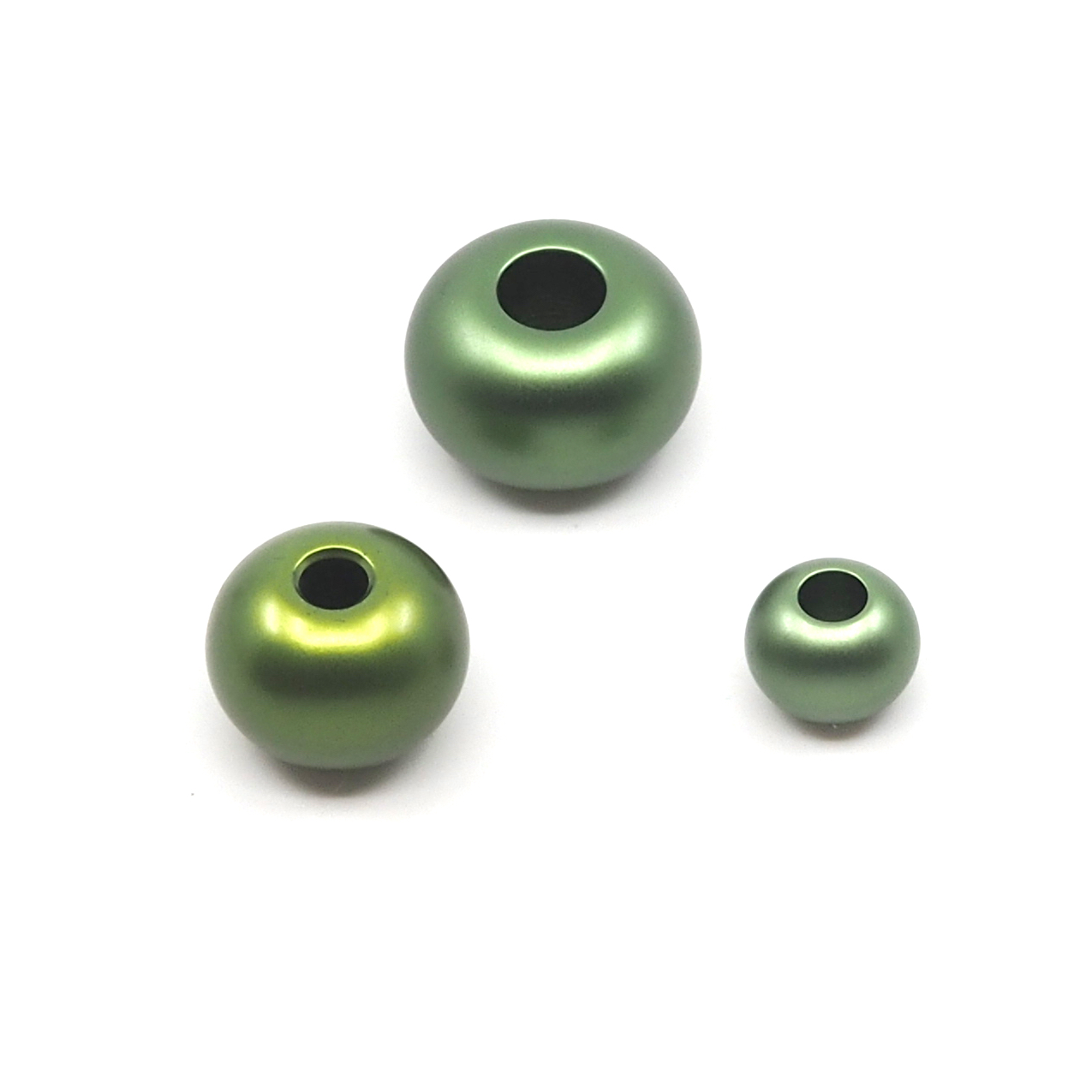 Otracosa sieraden lichtgroen kralen ketting helder groen, groot, middel, klein 