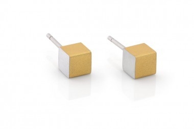 CLIC Gouden Gele Oorbellen O28G, aluminium design oorbellen goud