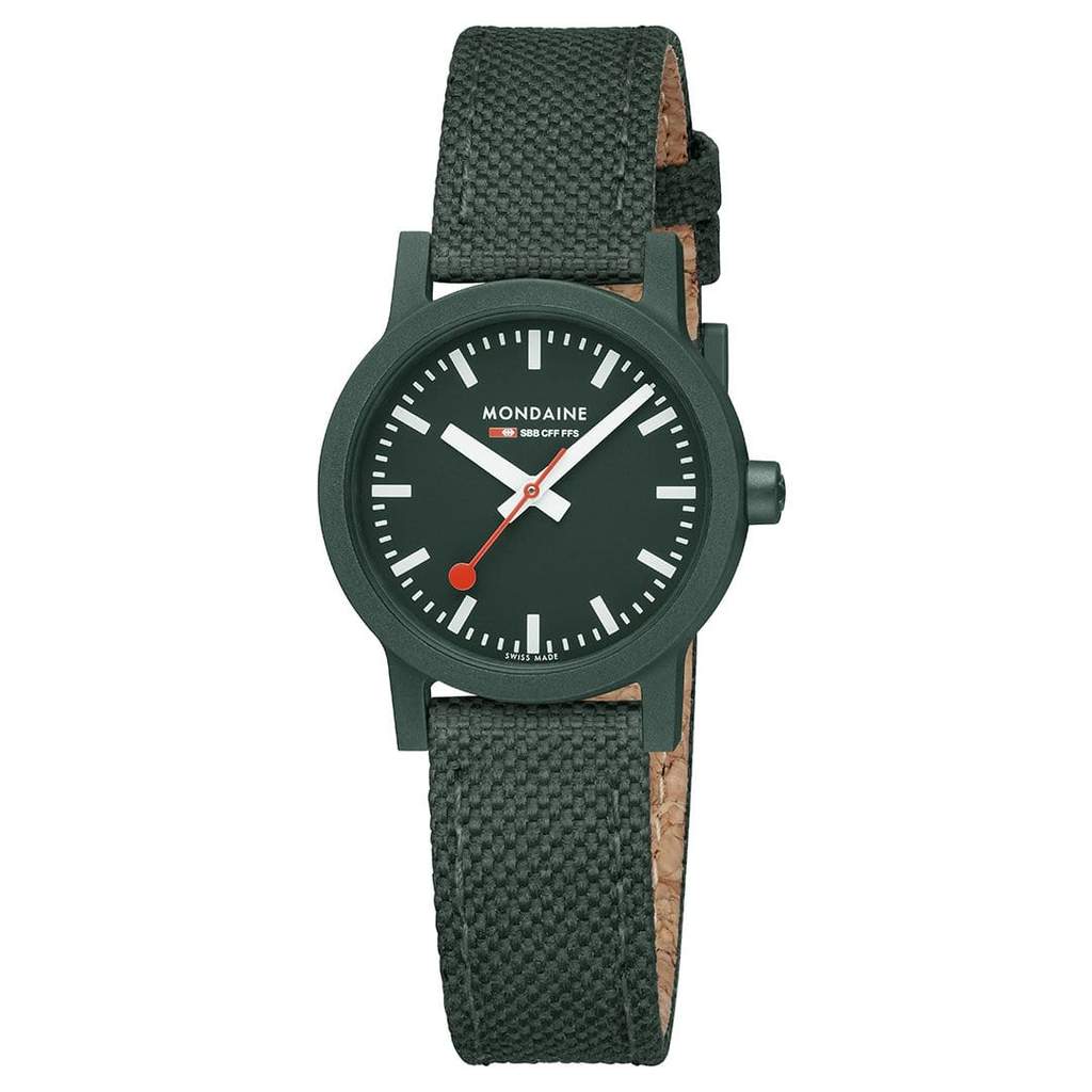 Mondaine Essence 32 mm groen horloge dames