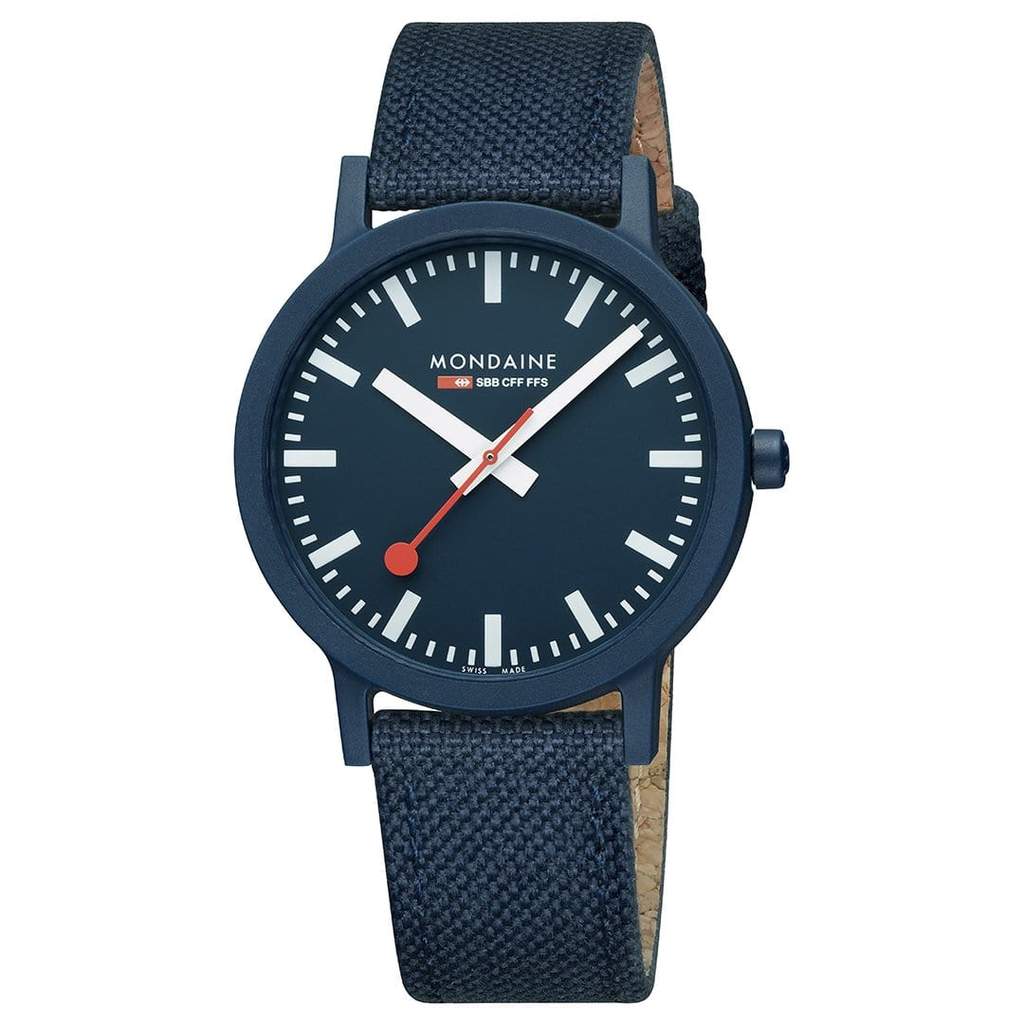 Mondaine Essence 41 mm blauw horloge dames