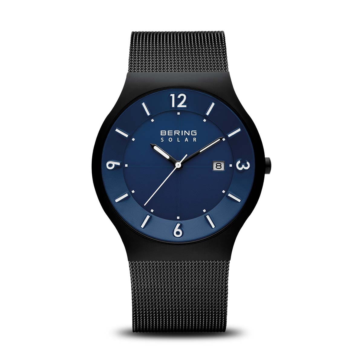 Bering Horloge Solar Zwart Geborsteld 14440-227 Heren
