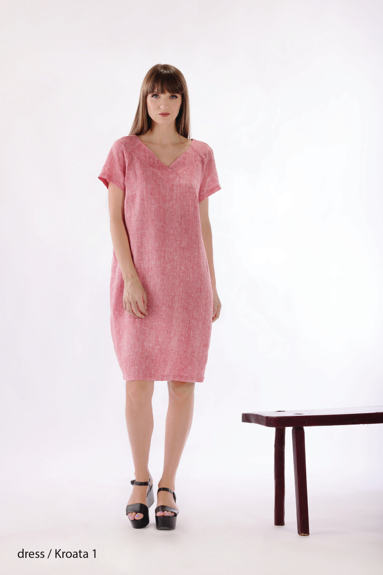 GR Nature clothing, dress Kroata-1 pink - De exclusief