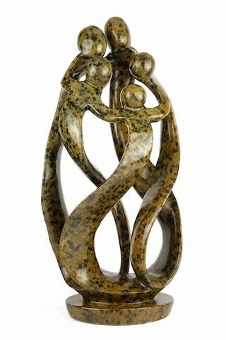 Soapstone family statues at De Blaker exclusive