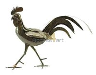 Metalen haan, sierhaan, metalen vogel | Birdwoods