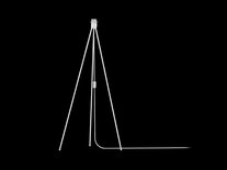 Vita Driepoot vloerstand met fitting mat wit