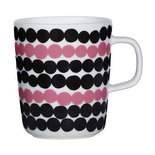 Marimekko servies Oiva beker wit/zwart/rose 2,5 dl 065829