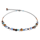 Coeur de Lion Ketting 4864/ /0711 Crystal Blue-Brown