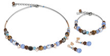 Coeur de Lion Ketting 4864/ /0711 Crystal Blue-Brown